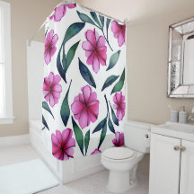 Belo Padrão De Aquarela De Flor Rosa