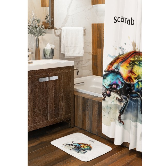 Cortina Para Box Besouro Iridescente em Aquarela, personalizado (Criador carregado)