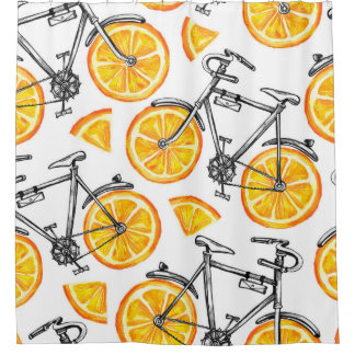 Cortina Para Box Bicicletas bonitas com rodas laranja. Manipulação 
