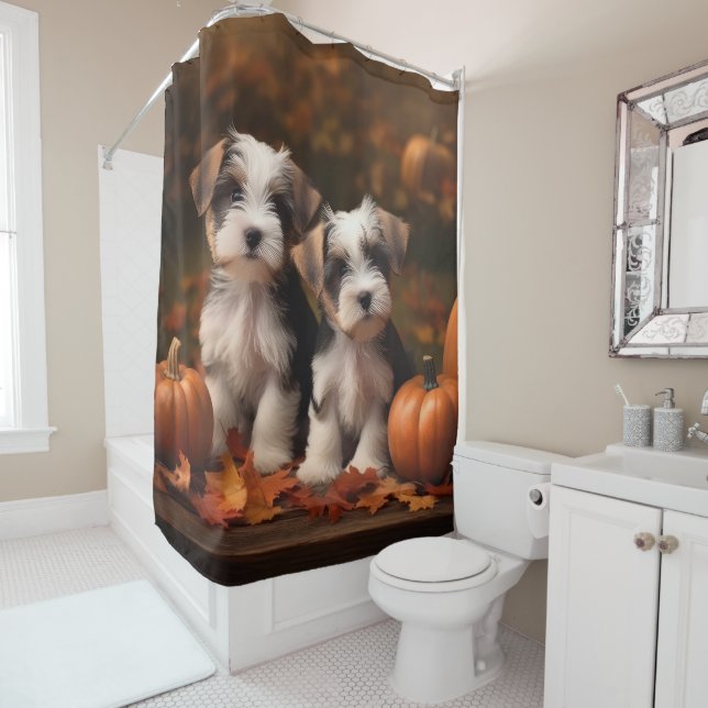 Cortina Para Box Biewer Terrier Puppy Autumn Delight Pumpkin (In Situ)
