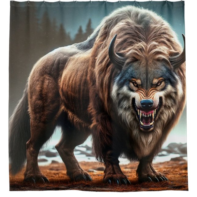 Cortina Para Box Bison Wolf (Frente)