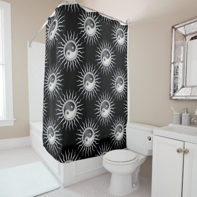 Cortina Para Box Black Starburst Yin Yang (In Situ)