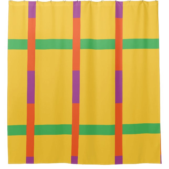 Cortina Para Box Blocos de cores (Frente)