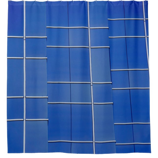 Cortina Para Box Blue and white glass windows (Frente)