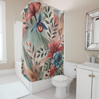 CORTINA PARA BOX "BLUE BLOSSUM" - SHOWER CURTAIN