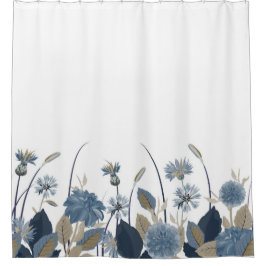 Cortina Para Box Blue Dahlias Cornflower