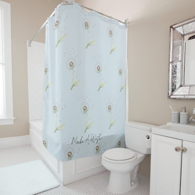Cortina Para Box Blue Dandelion Flower Wish (In Situ)