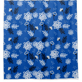Cortina Para Box Blue leaves romantic garden