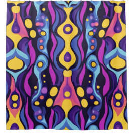 Cortina Para Box Boho Abstrato colorido 5