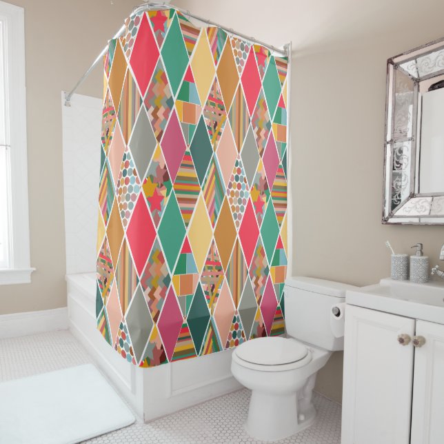 Cortina Para Box Boho Crazy Quilt (In Situ)
