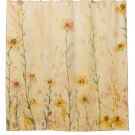 Cortina Para Box Boho Flores Silvestres Vintage