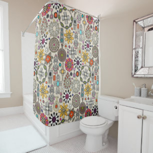 Cortina Para Box boho jewel treasures linen