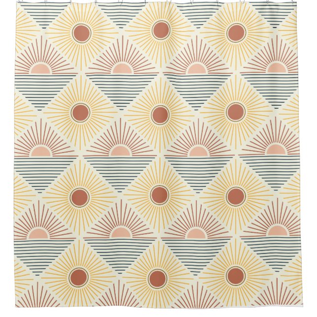 Cortina Para Box Boho Sun Pattern (Frente)