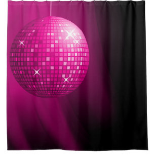 Cortina Para Box Bola glamoroso do disco do rosa quente