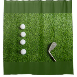 Cortina Para Box Bolas de golfe em grama verde