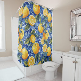 Cortina Para Box Bold Blue Italiano Positano Lemon
