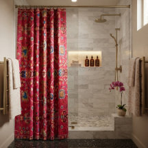 Bold Oriental Rug Vibrant Hot Pink Jewel-Toned