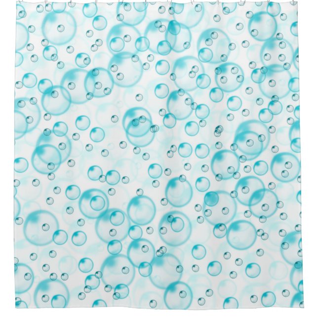 Cortina Para Box bolhas azuis (Frente)