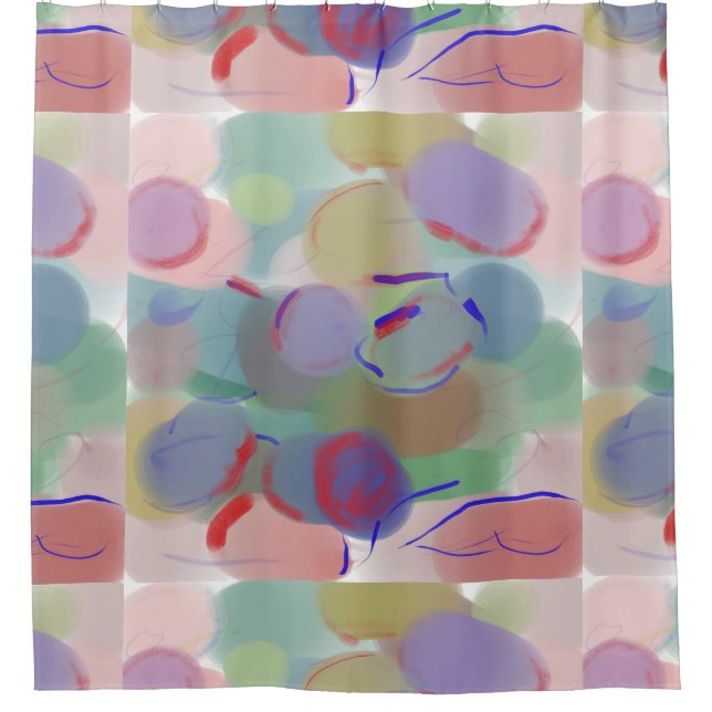 Cortina Para Box bolhas de abstrato (Frente)