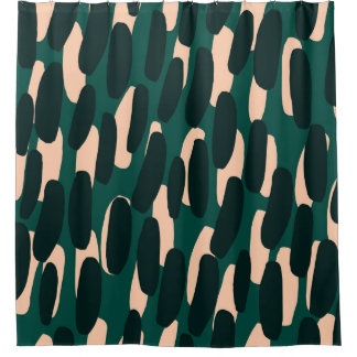 Cortina Para Box Bolhas de tinta, desenhadas à mão, brilhantes sem