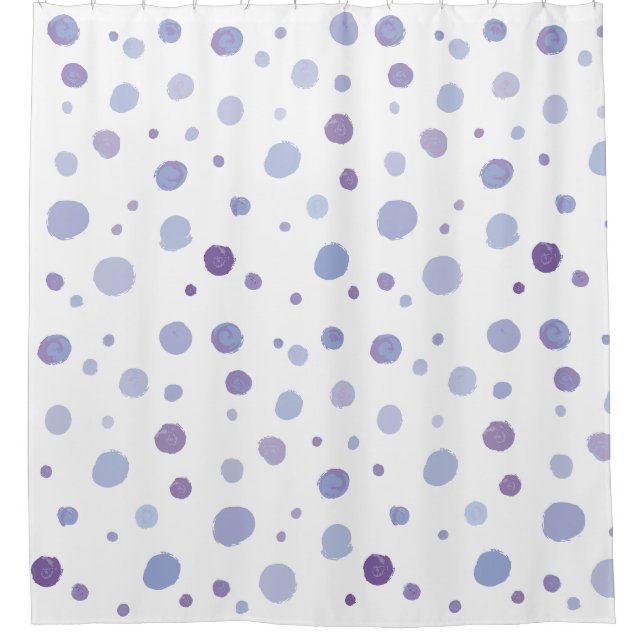 Cortina Para Box bolinhas pintadas à mão (Frente)