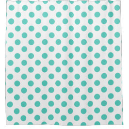 Cortina Para Box Bolinhas turquesas