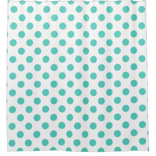 Cortina Para Box Bolinhas turquesas