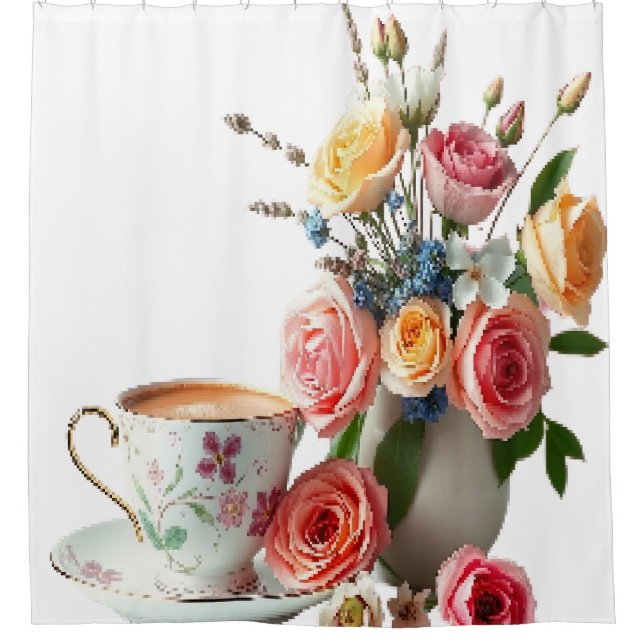 Cortina Para Box Bom dia chá (Frente)