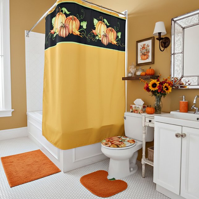 Cortina Para Box Bombas de aquarelas e folhas (Criador carregado)