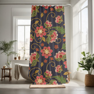 Cortina Para Box Bonito floral decorativo atraente  