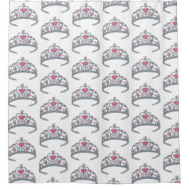 Cortina Para Box Bonito Partido Princesa Rosa Prateado Coroa Tiara