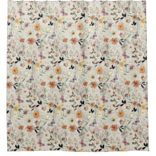 Cortina Para Box Borboleta Boho Flor Silvestre