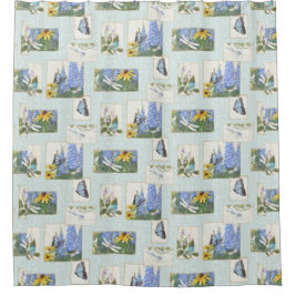 Cortina Para Box Borboleta de Borboleta na margarida das aves Flor 