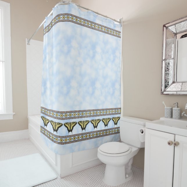 Cortina Para Box Borboleta-do-sudoeste-amarela-suavizada (In Situ)