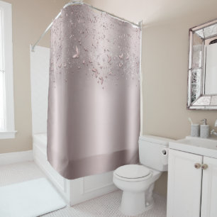 Cortina Para Box Borboleta Esvoaçante Brilho Glitter Brilho Cor-de-