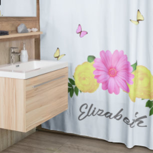 Cortina Para Box Borboleta Floral