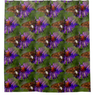 Cortina Para Box Borboleta Na Arte Da Natureza Da Flor