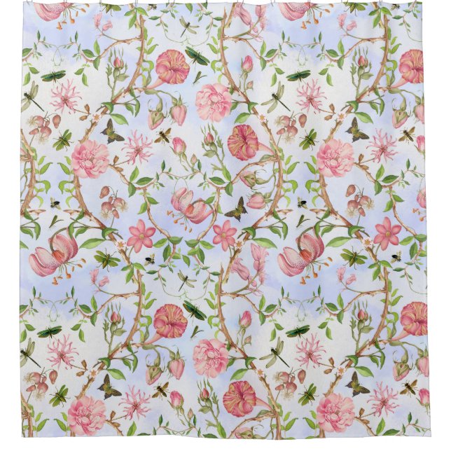 Cortina Para Box Borboletas Tropicais (Frente)