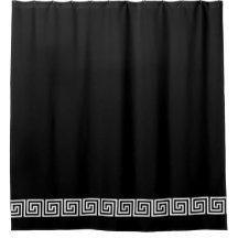 Borda-chave grega branca em preto-colorido persona