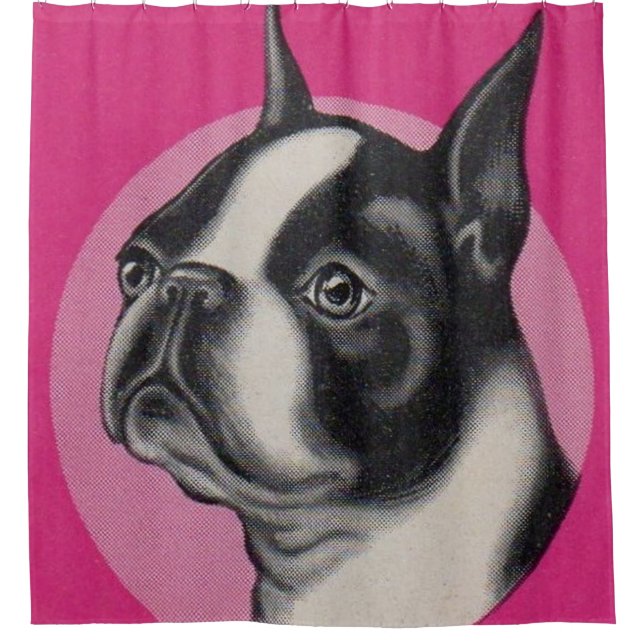 Cortina Para Box Boston terrier (Frente)