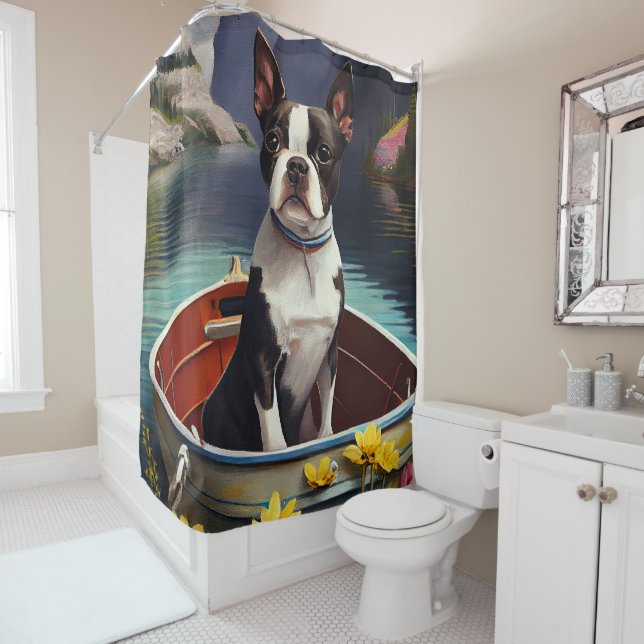 Cortina Para Box Boston Terrier em um remo: Uma aventura cênica (In Situ)