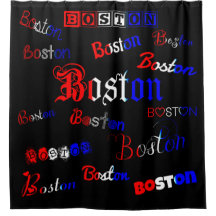 Boston vermelha, branca e azul