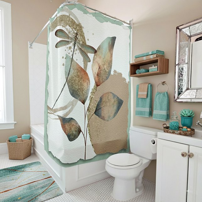 Cortina Para Box Botânica abstrata (Criador carregado)