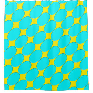 Cortina Para Box Botão Oval - turquesa + seu backgr. & ideias