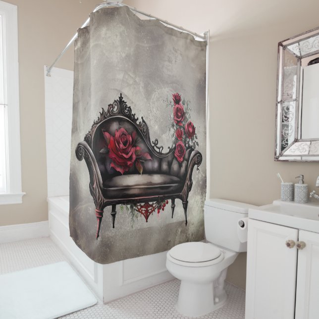 Cortina Para Box Boudoir Chaise | Golpista de Desmaios Vitoriano (In Situ)