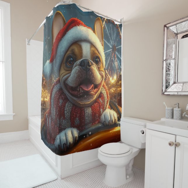 Cortina Para Box Boxer Dog Roller Porta copos Natal (In Situ)