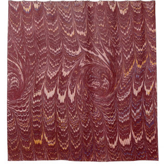 Cortina Para Box brick red marble print