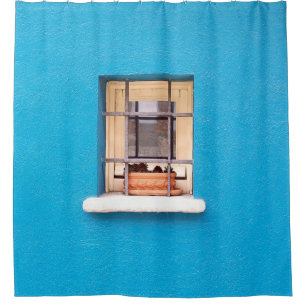 CORTINA PARA BOX BROWN CLAY POT ON WINDOW