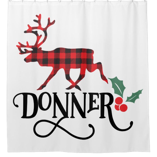 Cortina Para Box Buffalo Xadrez Donner Reindeer (Frente)