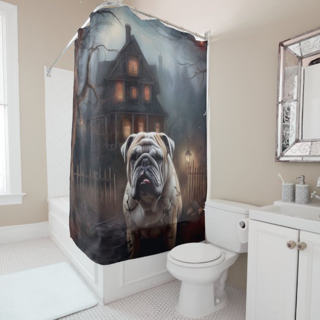 Cortina Para Box Bulldog Halloween Scary (In Situ)